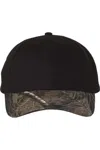 Kati Solid Crown With Camo Visor Cap In Black
