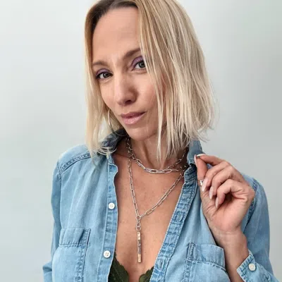 Katia Designs Women's Stay Calm Klink Necklace In Silver