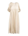 Katia Giannini Woman Midi Dress Sand Size 6 Polyester In Beige