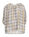Katia Giannini Woman Blouse Grey Size 8 Polyester In Grey