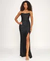 Katia Rae Junior's Strapless Corset Gown In Black