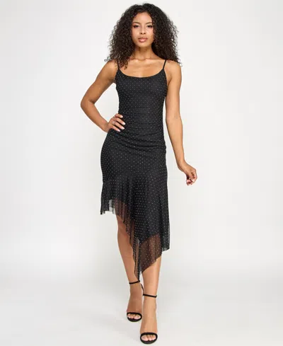 Katia Rae Juniors' Asymmetrical-hem Fit & Flare Dress