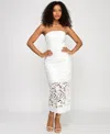 Katia Rae Juniors' Lace Eyelet Midi Dress