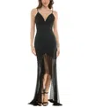 Katia Rae Juniors' Lace-up-back High-low Gown, Created For Macy's In Black