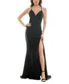 Katia Rae Juniors' Sleeveless Lace-up-back Gown, Created For Macy's In Black