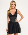 Katia Rae Juniors' V-neck Tank Ballet Dress In Black