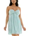 Katia Rae Women's Foil-knit Twist-front Lace-up-back Dress In Mint