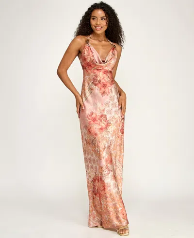 Katia Rae Women's Sleeveless V-neck Long Dress In Pink