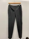 Katia Serafini Charcoal Flat Front Side Zip Wool Pant In Pink