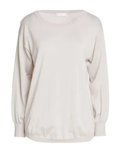 Katia Serafini Woman Sweater Light Grey Size 12 Wool, Silk, Cashmere In White
