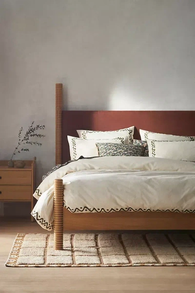 Katie Hodges Embroidered Duvet Cover In Neutral