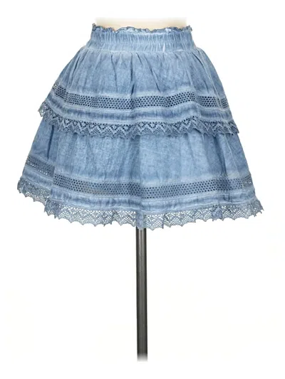 Pre-owned Katie J Nyc Denim Skirt In Blue