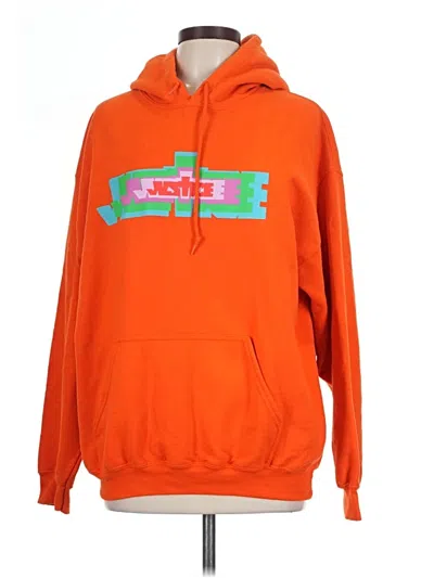 Pre-owned Katie J Nyc Pullover Hoodie In Orange