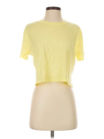 Pre-owned Katie J Nyc Short Sleeve T-shirt In Yellow