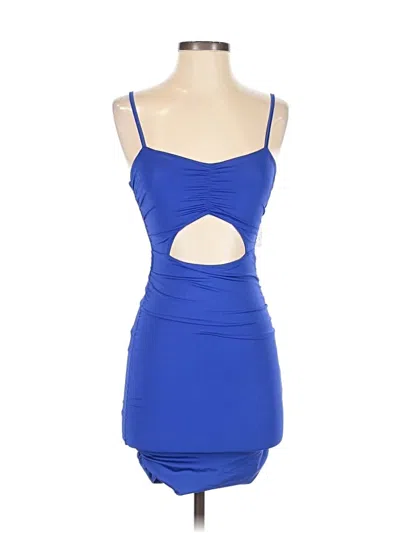 Pre-owned Katie J Nyc Sleeveless Top Blue Sweetheart Neckline Tops