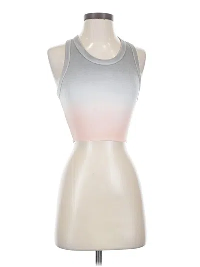 Pre-owned Katie J Nyc Sleeveless Top Silver Halter Neckline Tops