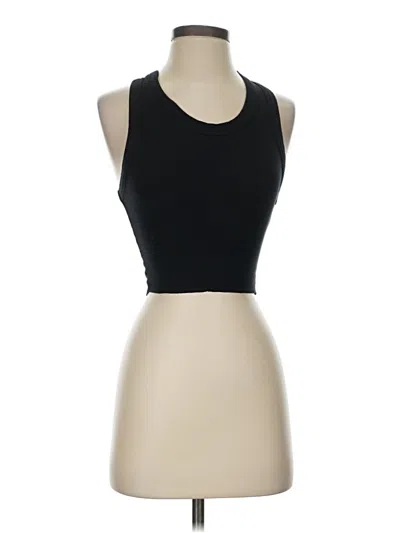 Pre-owned Katie J Nyc Tank Top Black Halter Neckline Tops
