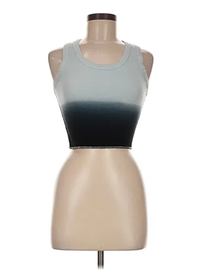Pre-owned Katie J Nyc Tank Top Blue Halter Neckline Tops