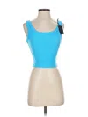 Katie J Nyc Tank Top Blue Scoop Neck Tops In Blue