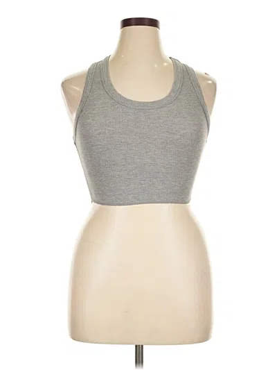 Pre-owned Katie J Nyc Tank Top Gray Halter Neckline Tops
