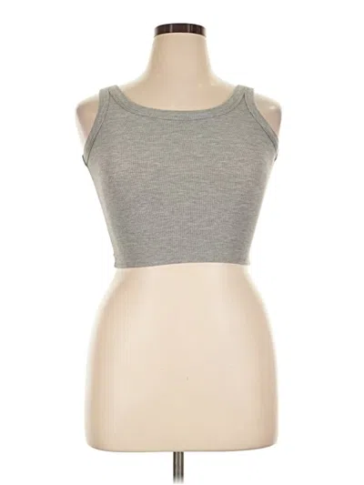 Pre-owned Katie J Nyc Tank Top Gray Strapless Neckline Tops