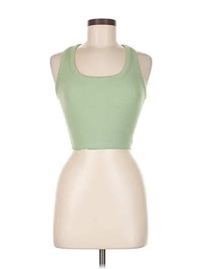 Pre-owned Katie J Nyc Tank Top Green Halter Neckline Tops