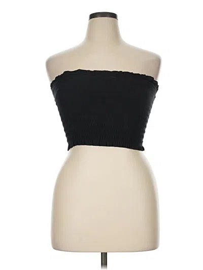 Pre-owned Katie J Nyc Tube Top Black Strapless Neckline Tops