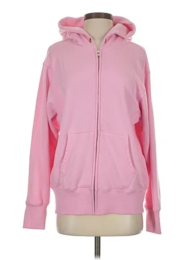 Pre-owned Katie J Nyc Zip Up Hoodie In Pink