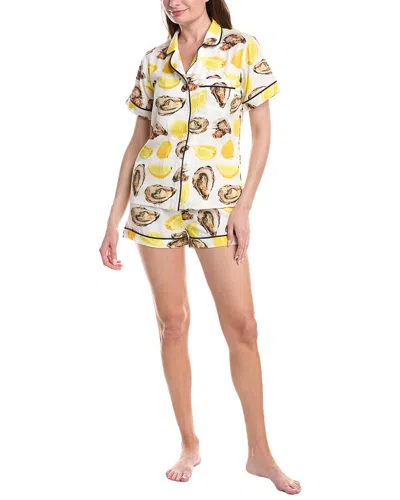 Katie Kime 2pc The World Is Your Oyster Pajama Set In Yellow