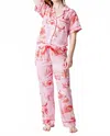 Katie Kime Apr√s Ski Toile Pajama Pants Set In Lilac Cranberry In Pink
