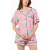 Katie Kime Atlanta Toile  Shorts Set In Pink