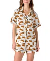 Katie Kime Austin Toile Pajama Shorts Set In Multi