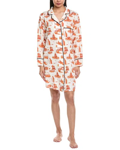 Katie Kime Austin Toile Sleep Shirt In Orange
