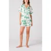 Katie Kime Boston Toile Shorts Set In Green