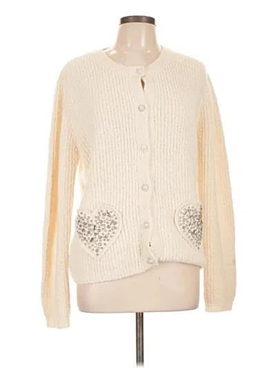 Pre-owned Katie Kime Cardigan Sweater In Ivory
