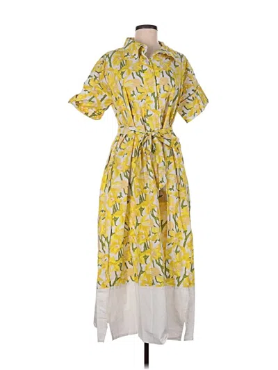 Pre-owned Katie Kime Casual Dress In Yellow