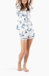 Katie Kime Charleston Toile Shorts Set In Blue