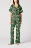 Katie Kime Cheetahs Pants Set In Animal Print