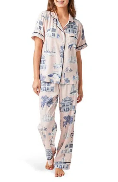 Katie Kime Florida Toile Pajamas In White