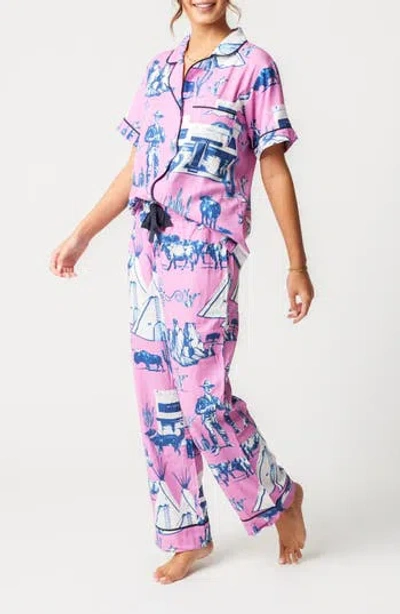 Katie Kime Marfa Toile Cotton Blend Pajamas In Multi