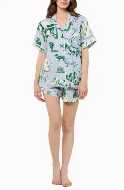 Katie Kime Marfa Toile  Shorts Set In Multi