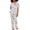 Katie Kime Nc Toile Pant Set In Blue