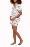 Katie Kime Nc Toile Short Set In Blue