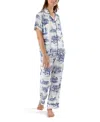 Katie Kime New Orleans Toile Pajama Pants Set In Blue