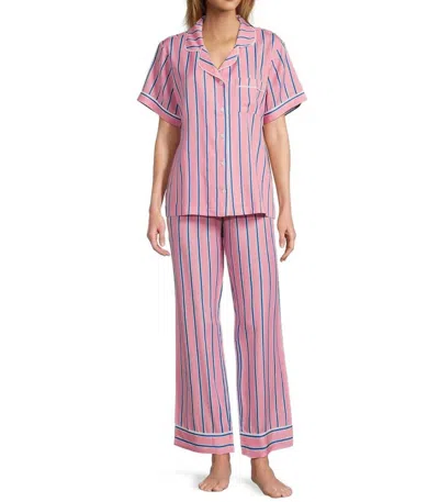Katie Kime Resort Stripe Pajama Pant Set In Retro Stripe Print