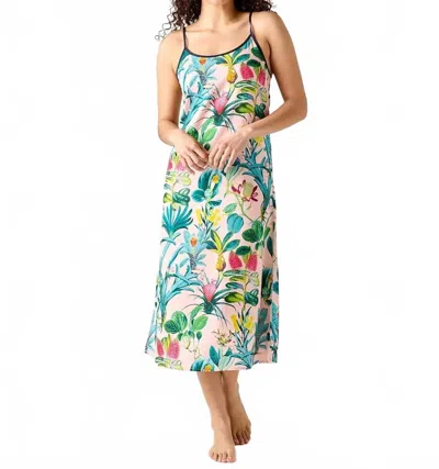 Katie Kime Sleep Slip Dress In Lisse In Purple