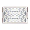 Katie Kime Tennis Time Lucite Tray In Navy In White