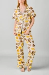 Katie Kime The World Is Your Oyster Short Set In Yellow