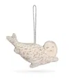 Katie Larmour Embellished Seal Tree Decoration In Neutral
