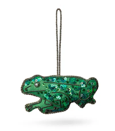 Katie Larmour Frog Tree Decoration In Green